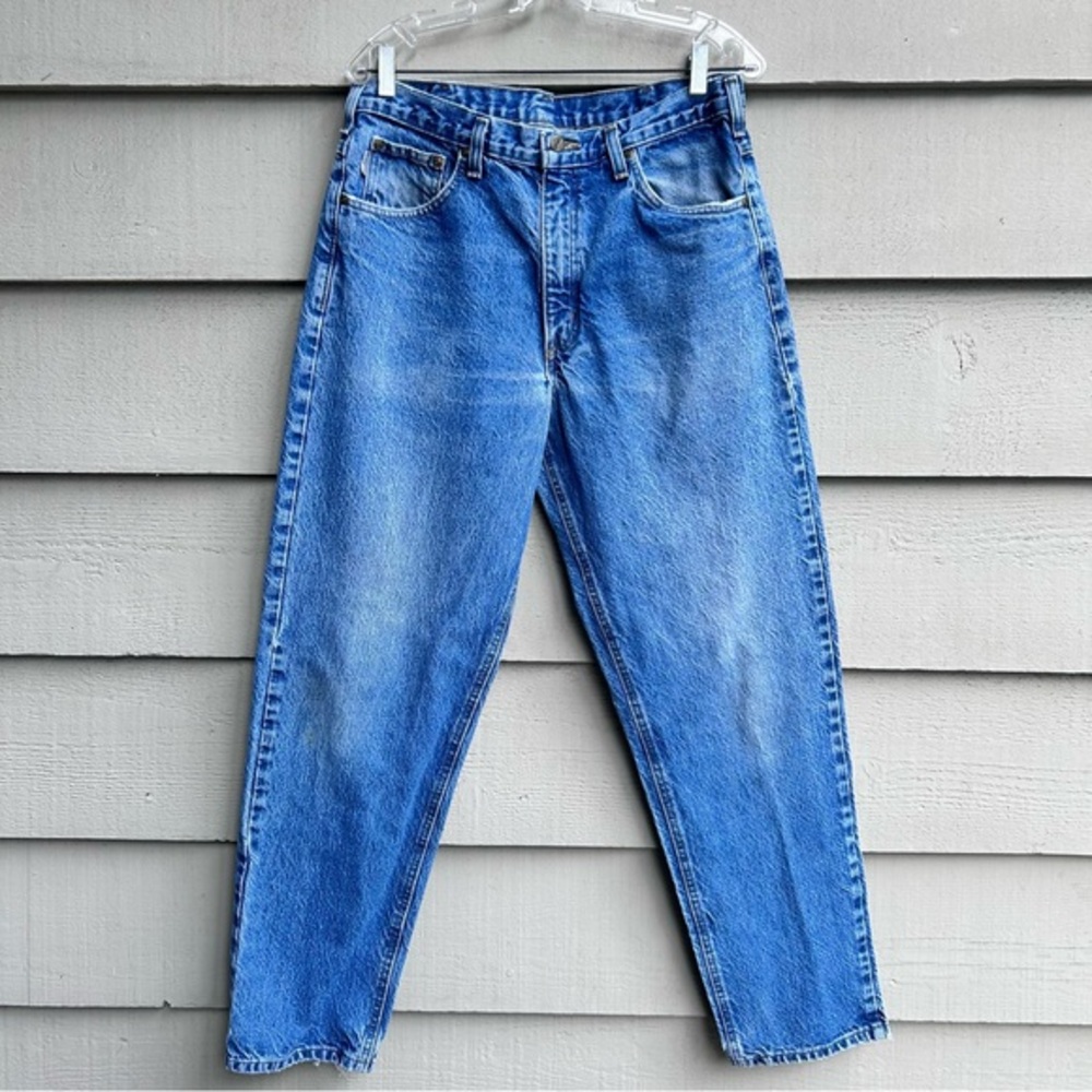 Vintage Carhartt Jeans Workwear Blue 100% Cotton Broken In Men's Size 34 x 32